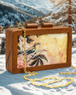 Birds Wooden Printed Clutch