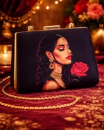 Elegant Indian Art Clutch – Handcrafted Luxury Bag