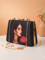 Elegant Indian Art Clutch – Handcrafted Luxury Bag - Image 2