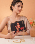 Elegant Indian Art Clutch – Handcrafted Luxury Bag - Image 5