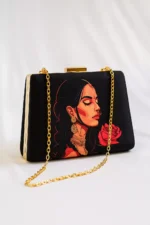 Elegant Indian Art Clutch – Handcrafted Luxury Bag - Image 2